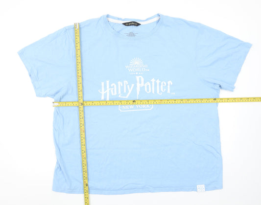 Womens UK Size L Harry Potter Blue Basic T-Shirt