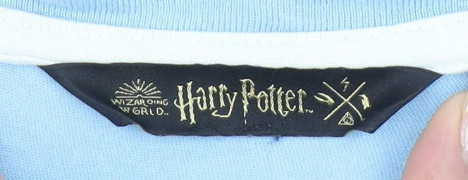 Womens UK Size L Harry Potter Blue Basic T-Shirt