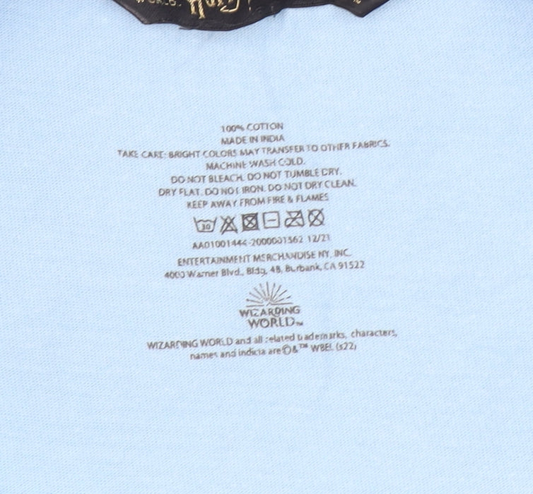 Womens UK Size L Harry Potter Blue Basic T-Shirt