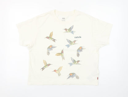 Womens UK Size XS Levi's Ivory Basic T-Shirt