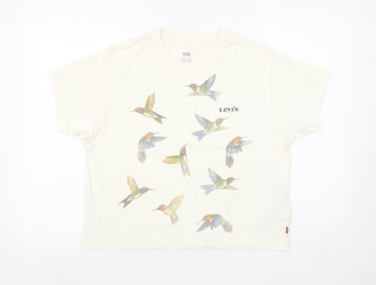 Womens UK Size XS Levi's Ivory Basic T-Shirt