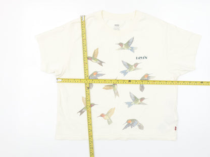 Womens UK Size XS Levi's Ivory Basic T-Shirt