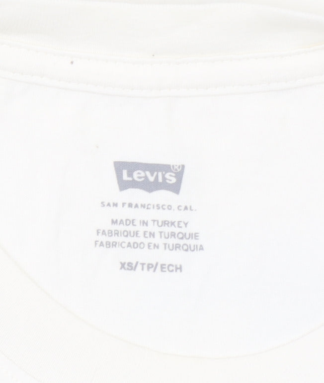 Womens UK Size XS Levi's Ivory Basic T-Shirt
