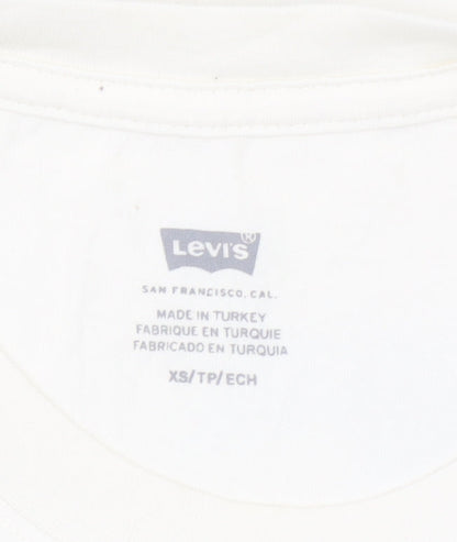 Womens UK Size XS Levi's Ivory Basic T-Shirt