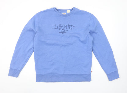 Mens UK Size S Levi's Blue Pullover Sweatshirt