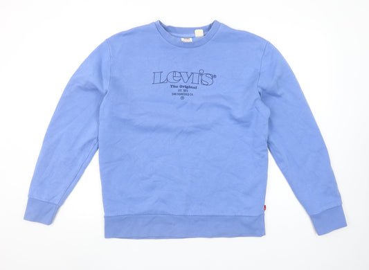 Mens UK Size S Levi's Blue Pullover Sweatshirt