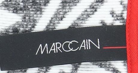 Marc Cain Womens Black Floral Bodycon Stretch Dress Size 10