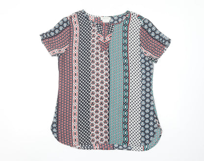 Womens UK Size S Van Heusen Multicoloured Tunic Blouse