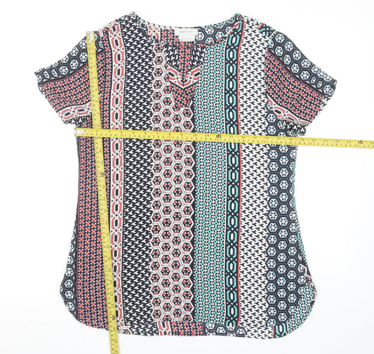 Womens UK Size S Van Heusen Multicoloured Tunic Blouse