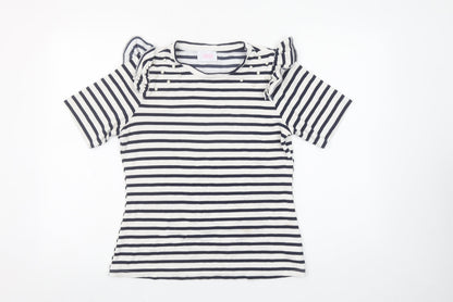 Womens UK Size 12 Savida Blue Basic T-Shirt