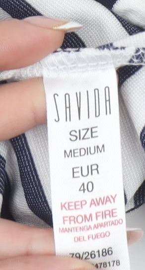 Womens UK Size 12 Savida Blue Basic T-Shirt
