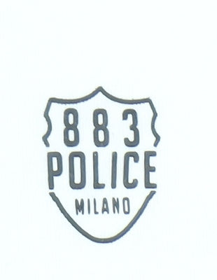 883 Police Milano Men's Black White Colourblock Polo Shirt Size M