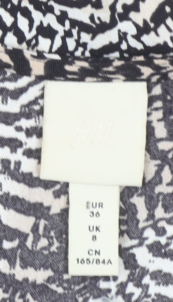 Womens UK Size 8 H&M Multicoloured Wrap Blouse