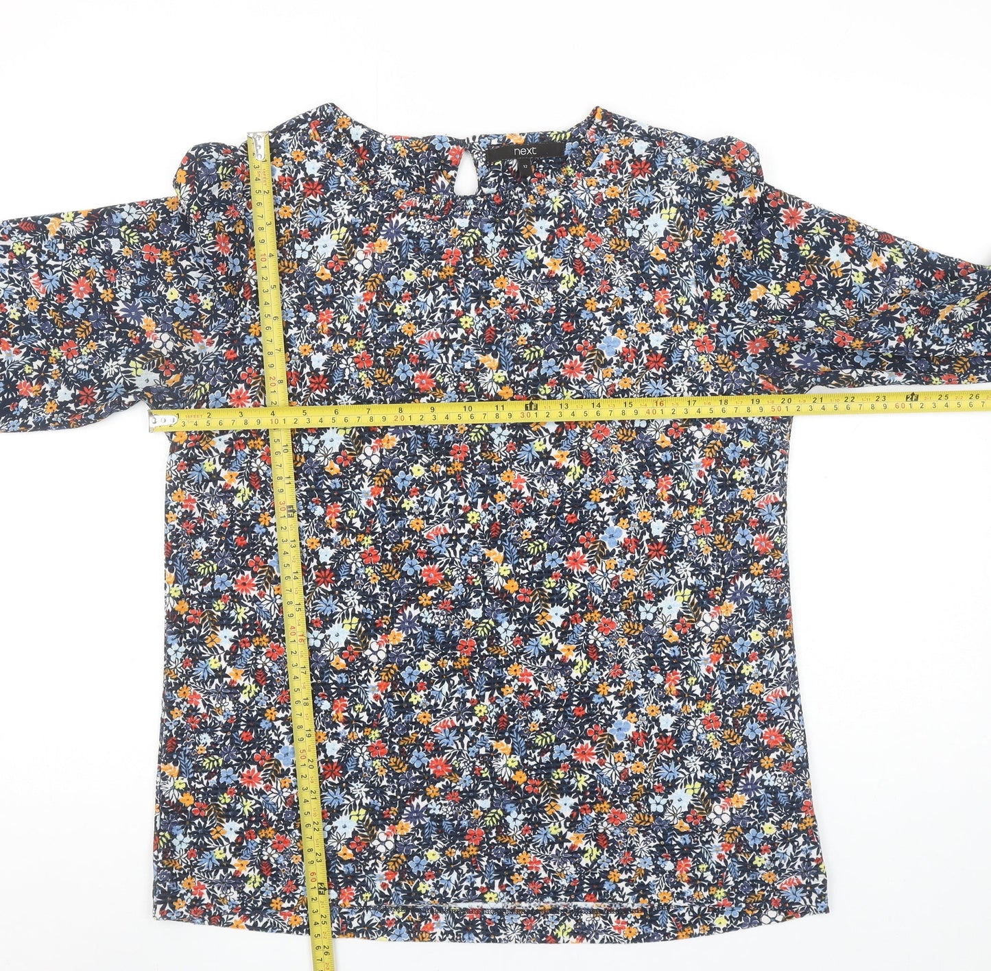 Womens UK Size 12 NEXT Multicoloured Tunic Blouse