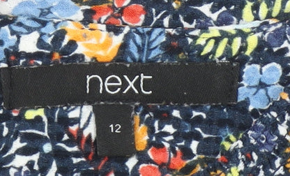 Womens UK Size 12 NEXT Multicoloured Tunic Blouse