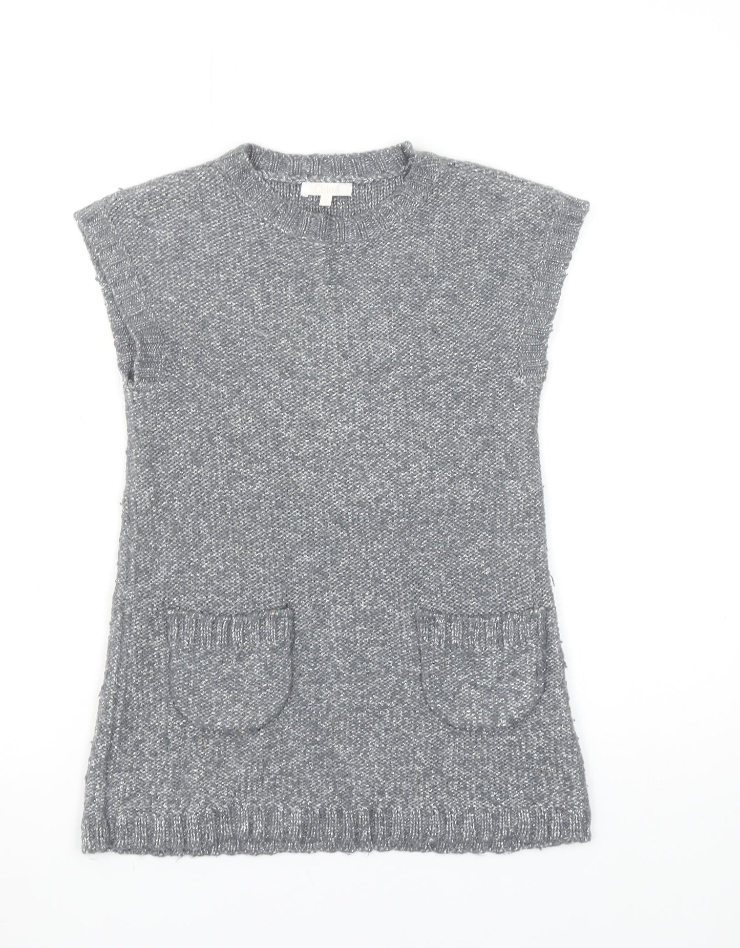 Womens UK Size 6 Chloé Grey Tunic Jumper