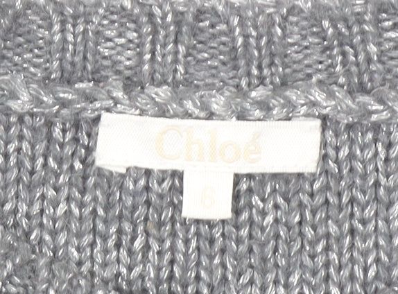 Womens UK Size 6 Chloé Grey Tunic Jumper