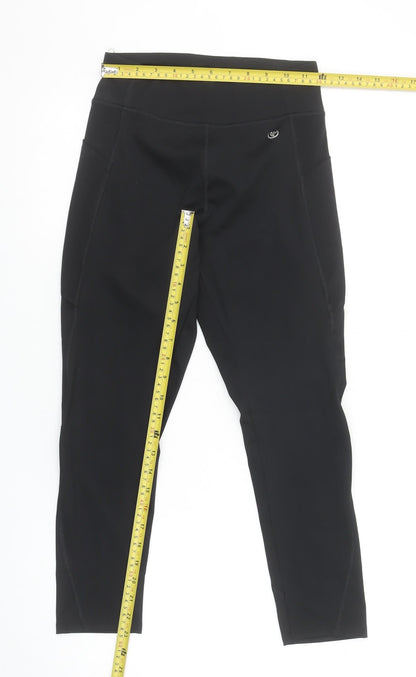 Womens UK Size S Dunnes Stores Slim Fit Capri Black Leggings
