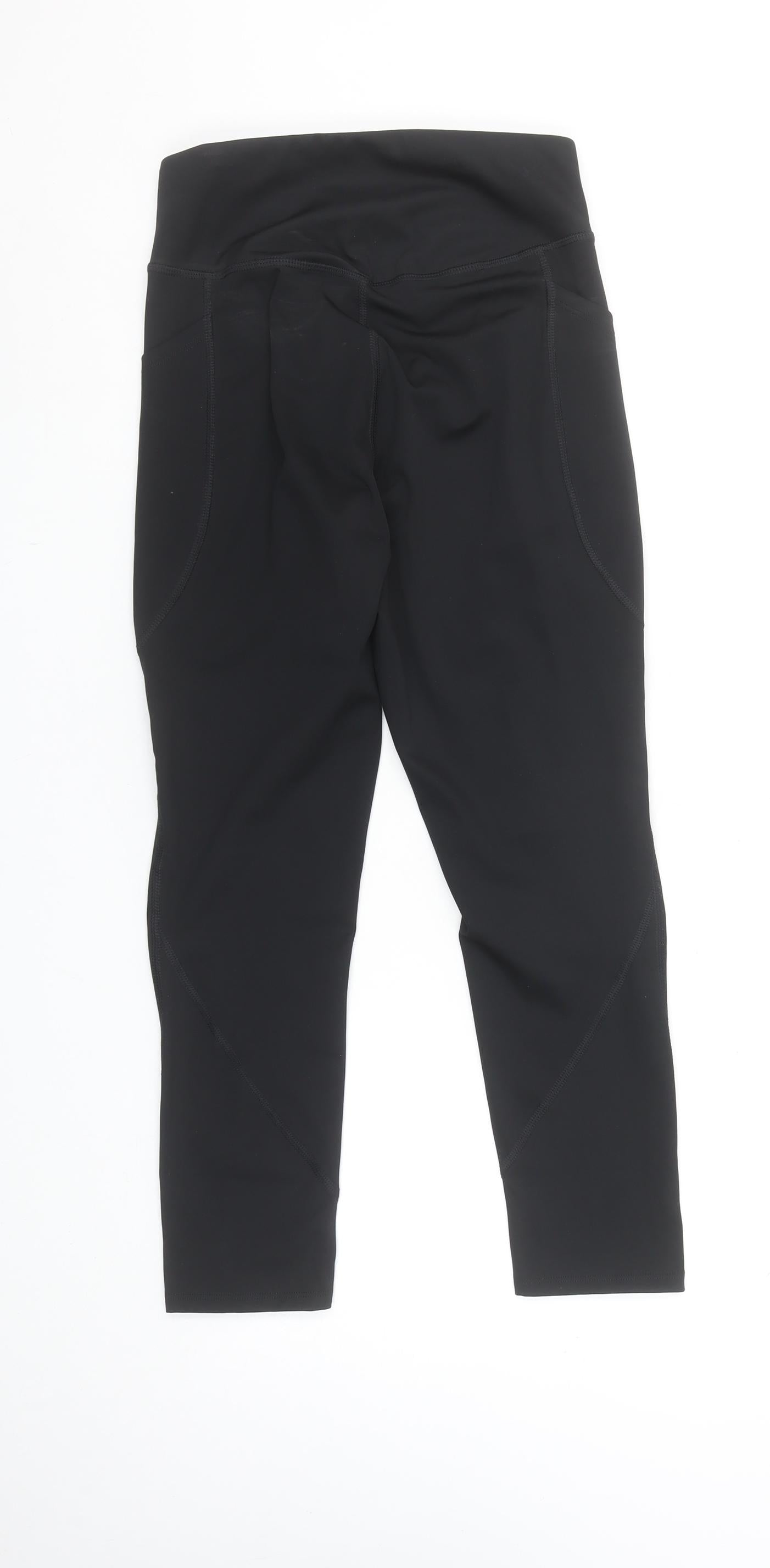 Womens UK Size S Dunnes Stores Slim Fit Capri Black Leggings