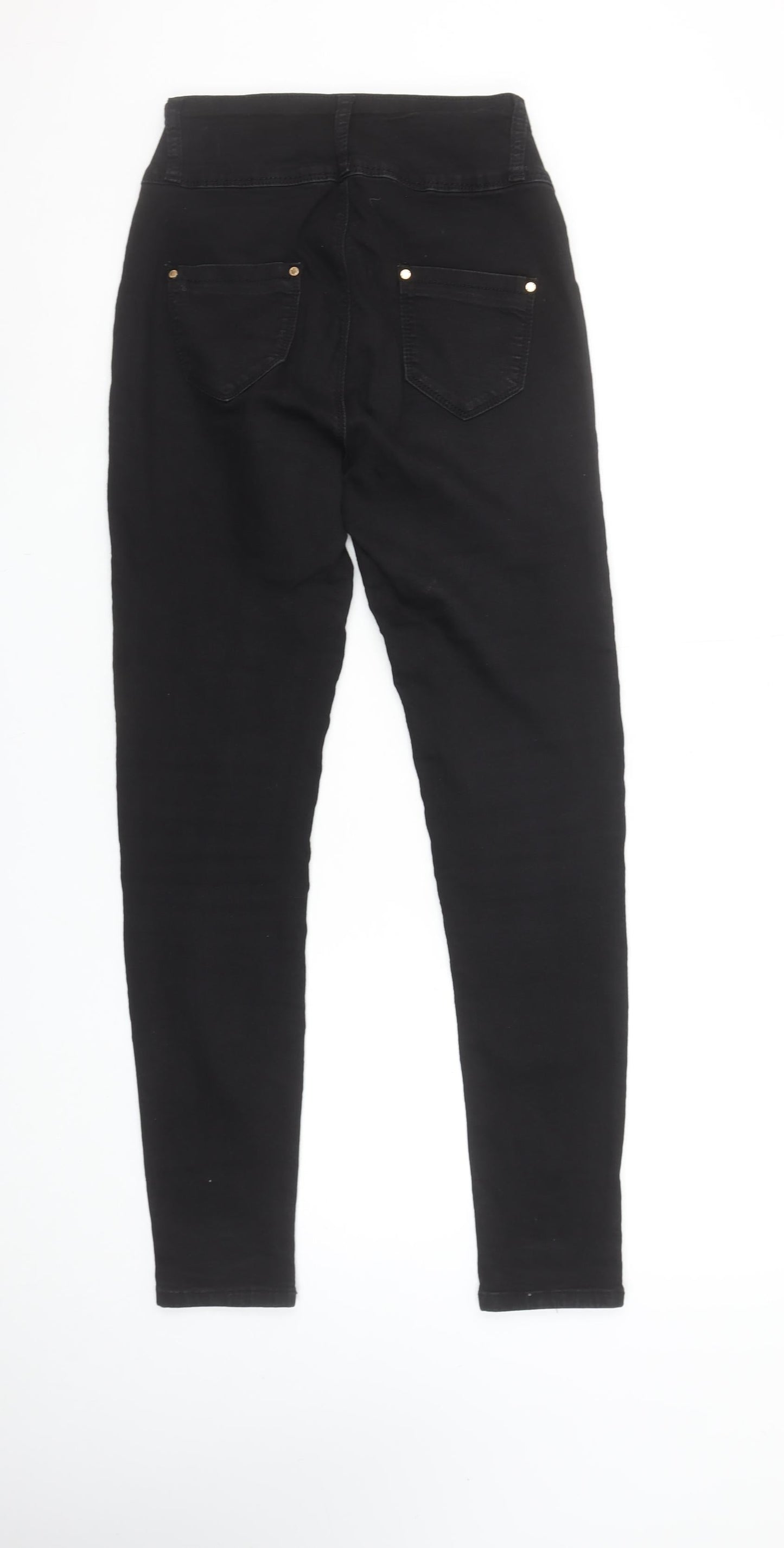 Unisex Adultss UK Size 10 Marc Angelo Slim Fit Skinny Black Jeans