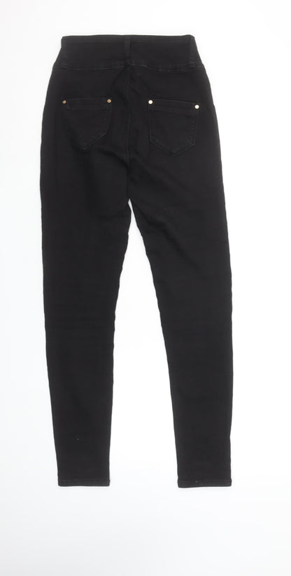 Unisex Adultss UK Size 10 Marc Angelo Slim Fit Skinny Black Jeans