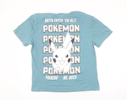 Girls UK Size 13-14 Years Pokémon Blue Basic T-Shirt