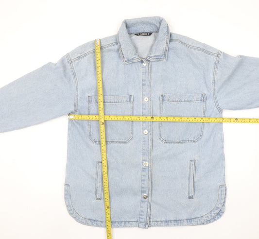 Dunnes Women Blue Denim Cotton Basic Jacket Size 12