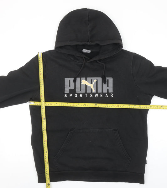 Mens UK Size M PUMA Black Pullover Hoodie