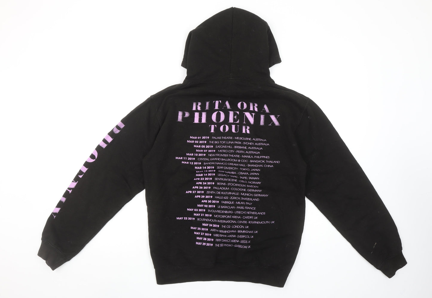 Womens UK Size S Just Hoods Black Pullover Hoodie