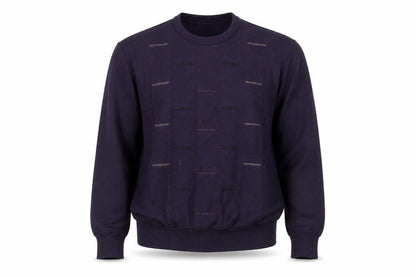 Mens UK Size M Peace Puck Purple Pullover Jumper