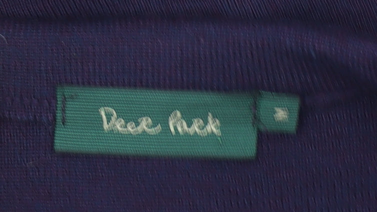 Peace Puck Men's Purple Wool Blend Geometric Knit Jumper M