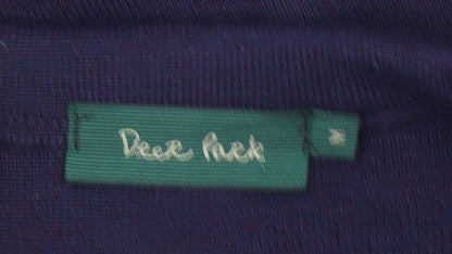 Peace Puck Men's Purple Wool Blend Geometric Knit Jumper M