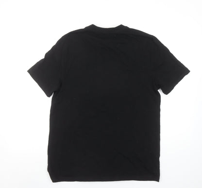 Unisex Adults UK Size S Adult Swim Black Basic T-Shirt