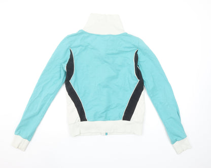 Puma Women's Blue Full Zip Sweatshirt Size 10 UK Lightweight Logo