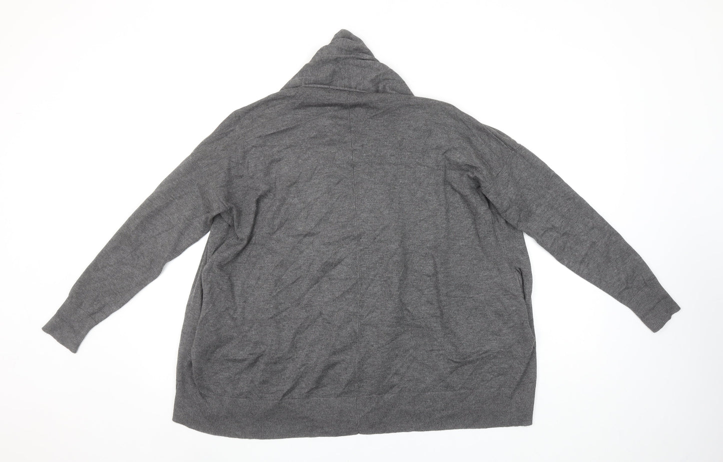 Womens UK Size S Zara Grey Full Zip Jumper