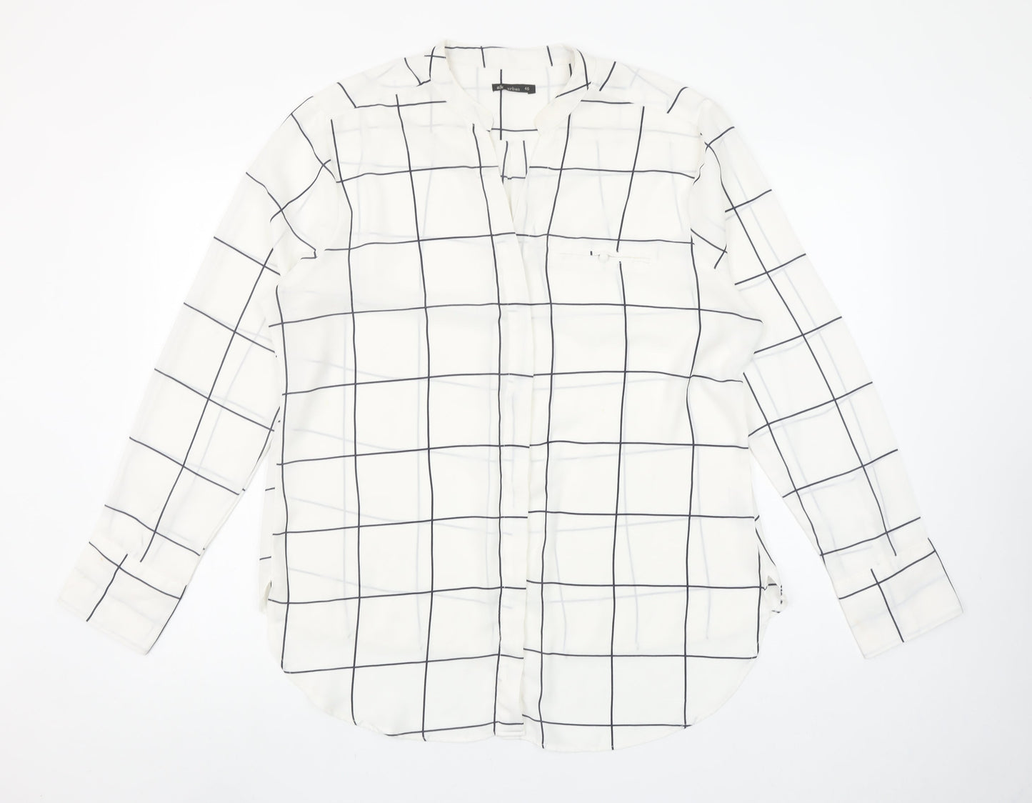 Womens UK Size 18 alk urban White Basic Button-Up