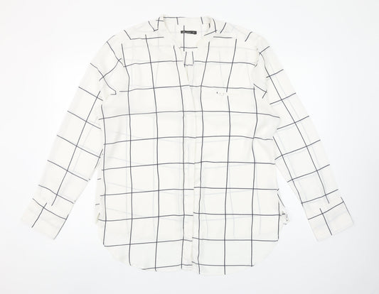 Womens UK Size 18 alk urban White Basic Button-Up