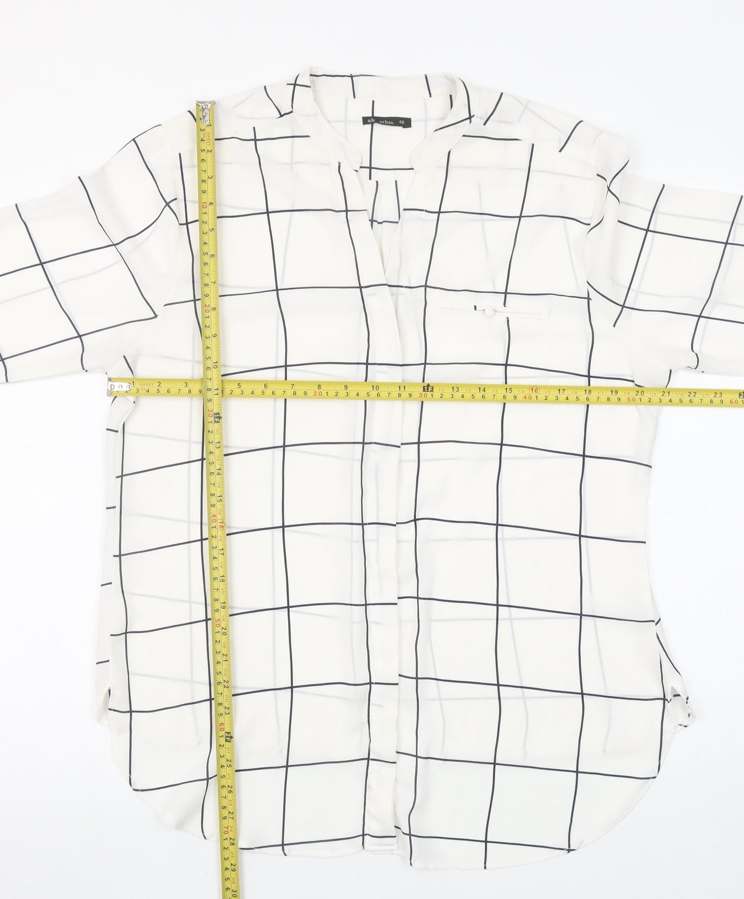 Womens UK Size 18 alk urban White Basic Button-Up