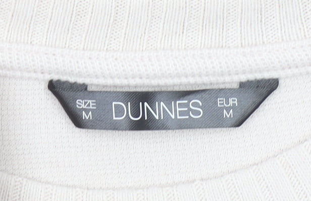 Dunnes Women’s Beige Knit Short Sleeve T-Shirt Dress M