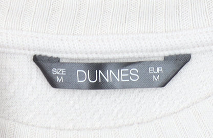Dunnes Women’s Beige Knit Short Sleeve T-Shirt Dress M