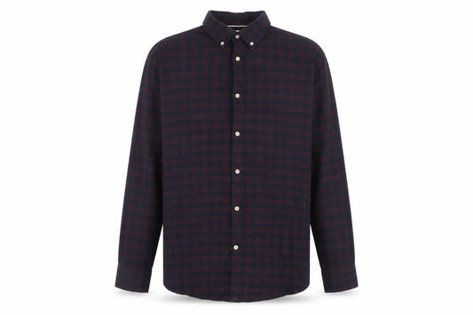 Selected Homme Men's Blue Check Slim Fit Cotton Flannel Shirt XL