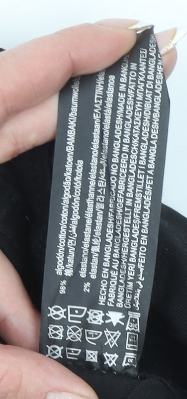 Pull & Bear Men's Black Jogger Trousers Size L 34in Waist Cotton