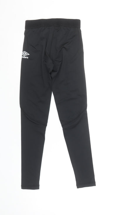Umbro Unisex Kids Black Compression Leggings Size 146 Slim Fit Activewear