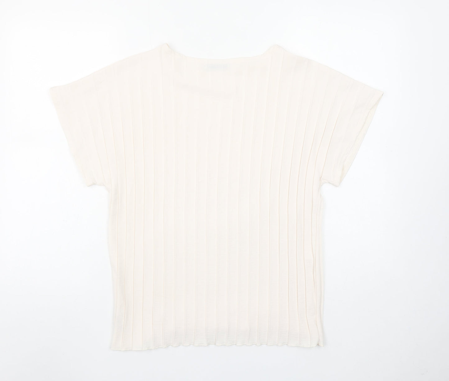 Womens UK Size XS Gallery Ivory Basic Blouse