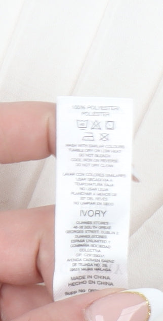 Womens UK Size XS Gallery Ivory Basic Blouse