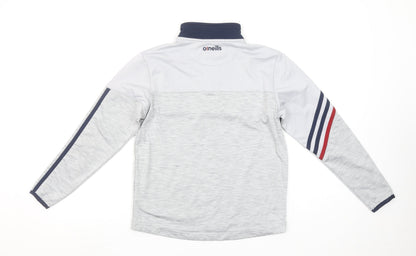 O'Neills Boys Grey 9-10 Years 1/4 Zip Sports Sweatshirt