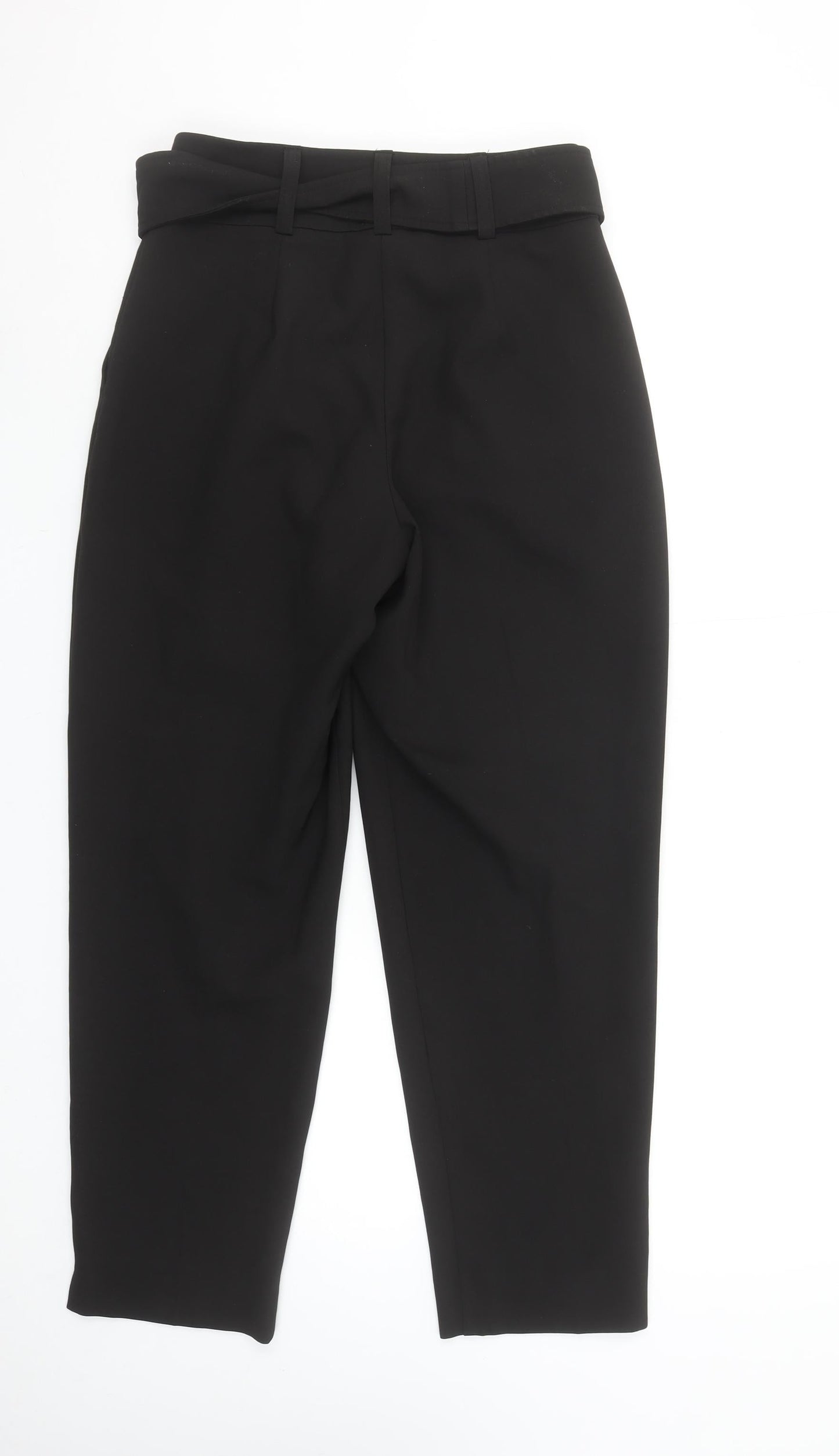 Primark Womens Black Paperbag Tapered Trousers Size 6