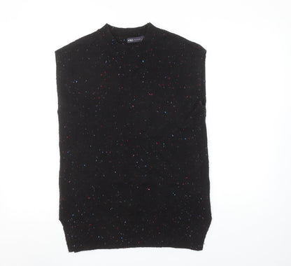Marks and Spencer Womens Black XS Sleeveless Knit Pullover Jumper