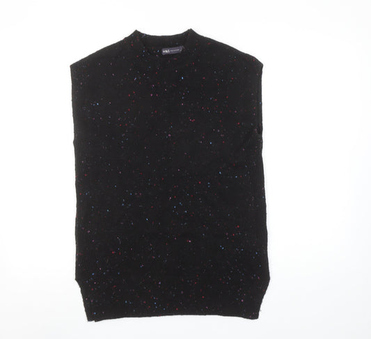 Marks and Spencer Womens Black XS Sleeveless Knit Pullover Jumper