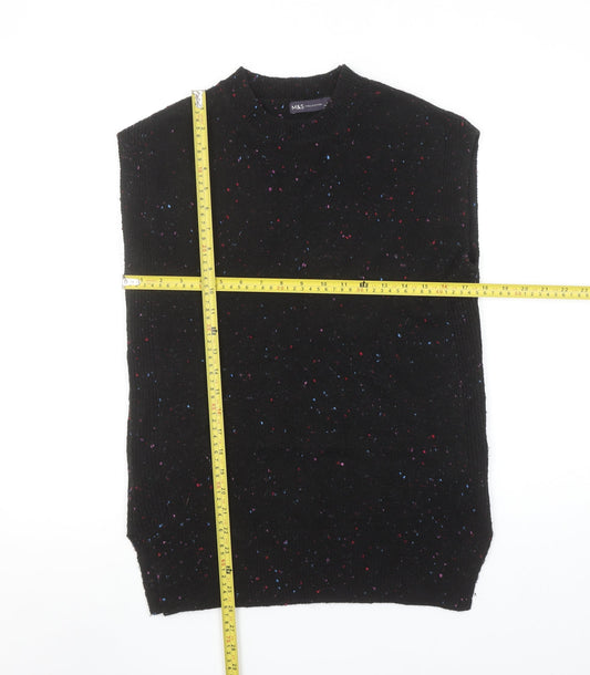 Marks and Spencer Womens Black XS Sleeveless Knit Pullover Jumper